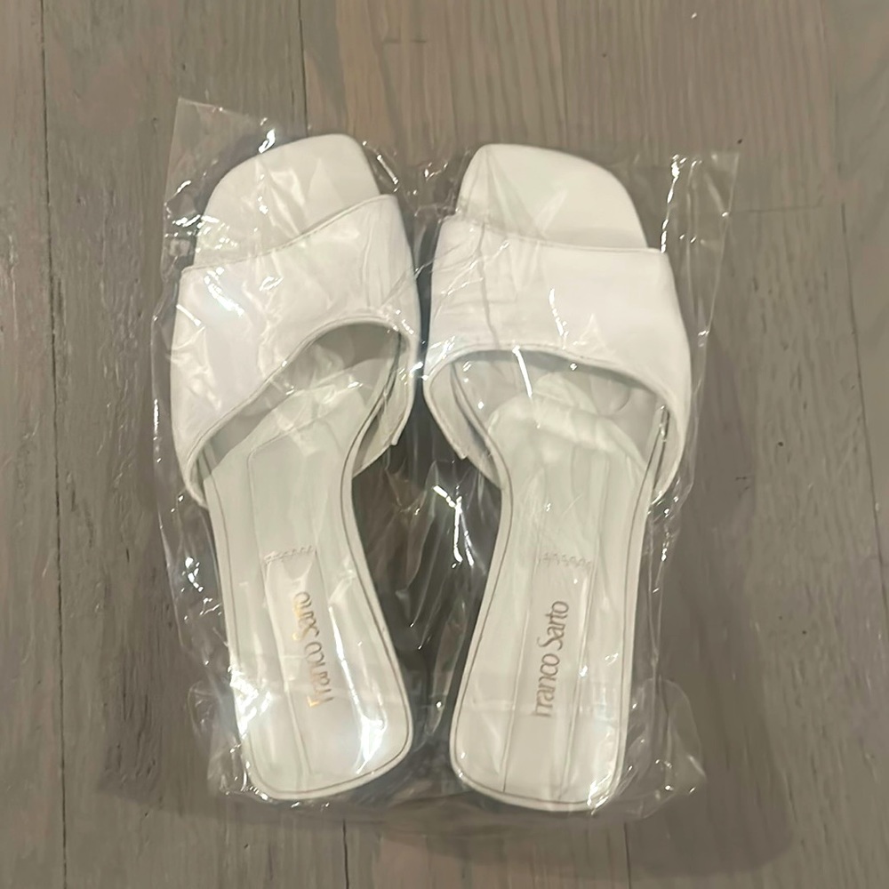 Franco Sarto White Mules